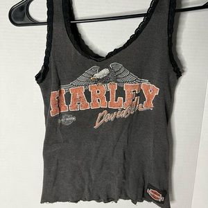 Harley Davidson xxs womens tank. Frayed hem.